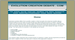 Desktop Screenshot of evolutioncreationdebate.com
